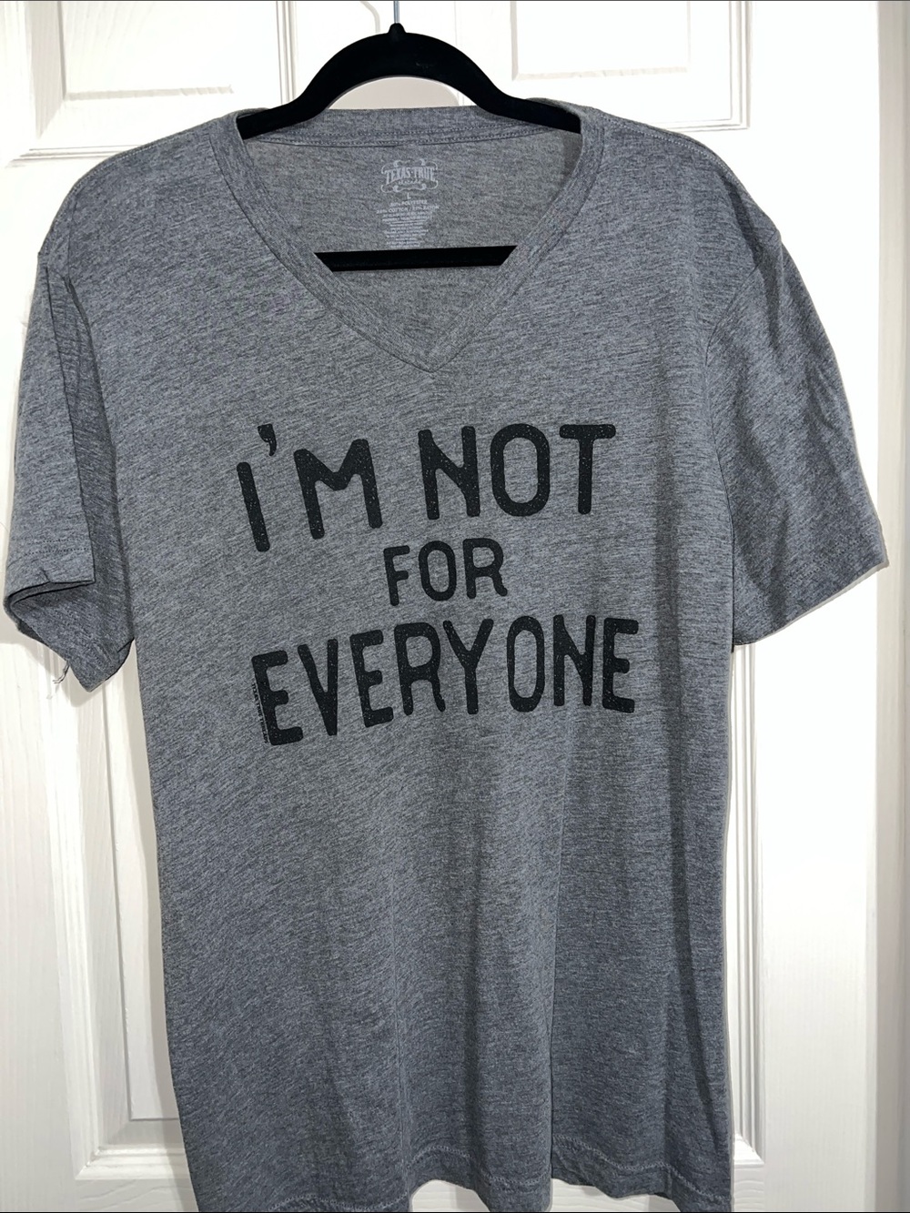 Women's Gray V-Neck Tee - "I'm Not For Everyone" Graphic